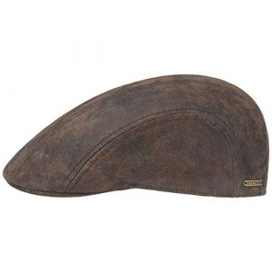 Stetson Casquette Madison en Cuir Homme - Gavroche d'été avec Visiere, Doublure Printemps-ete - S