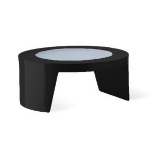 Slide Table basse Tao noir en verre/matière plastique