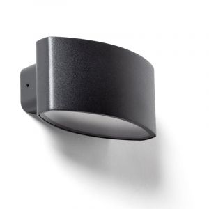 TechBrey Applique Murale Extérieure LED 12W Éclairage Rectangulaire Noire Masha Noir