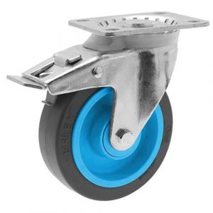 Guitel Roulette SÃ©rie RÃ©silex Ã? Platine Pivotante Ã? 125mm - 250 Kg