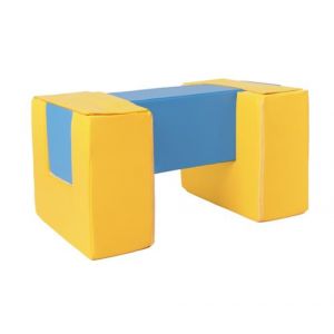 3 blocs en mousse jaune bleu