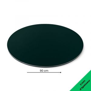 Panneau rond aluminium composite noir diam&egrave;tre 900 mm &ndash; &Eacute;paisseur 3 mm &ndash; Usage d&eacute;co ou pro, int&eacute;rieur/ext&eacute;rieur