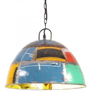 VidaXL Lampe suspendue industrielle vintage 25W Multicolore Rond 41 cm