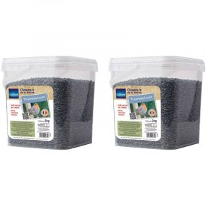 Multitanks Seau de graines de tournesol noir 2 kgs pour oiseau de la nature - Lot de 2