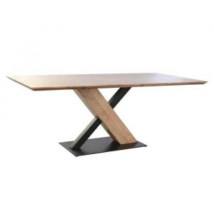 Table De Salle À Manger L Métal Bois D'acacia (200 X 100 X 76 Cm)
