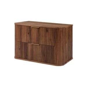Meuble vasque suspendu pour salle de bain, ch&ecirc;ne noyer, 80,4 &times; 51,7 &times; 41,5 cm