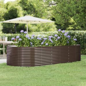 VidaXL Jardinière Marron 291x140x68 cm Acier enduit de poudre