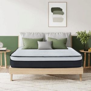 Yidatong - Matelas de 160x200 cm, épaisseur 26 cm, matelas à ressorts avec mousse à mémoire de forme, respirant et hypoallergénique pour un sommeil