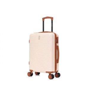 Celims France FRANCE - Valise Cabine 55x35x25 Week-End | Valise Cabine EasyJet 55cm | Valise ABS | Crème