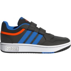 Adidas Hoops 3.0 CF C, Baskets Garçon Unisex Kinder, Core Black Blue Rush Impact Orange, Numeric_28 EU