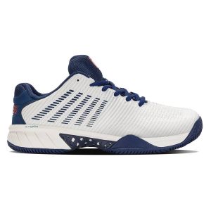 K-Swiss Performance Homme Hypercourt Express 2 HB Chaussure de Tennis, Blanc de Blanc/Blue Opal/Lollipop, 41 EU