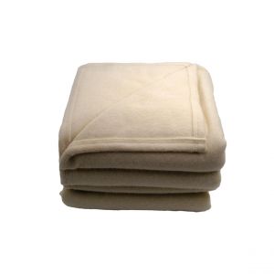 Couverture en laine mélangée effet denim COURMAYEUR