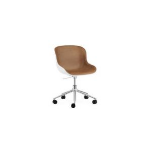 Normann Copenhagen Fauteuil pivotant Hyg avec roulettes rembourrage frontal - noir/noir Blanc