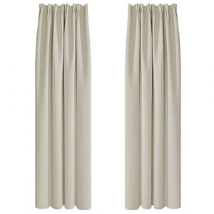 Deconovo lot de 2 Rideaux Occultants 140x220cm Beige