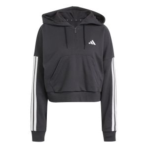 Adidas Sweatshirt à capuche 1/4 zip femme Essentials 3-Stripes
