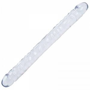 Doc Johnson Double Dong Crystal Jellies 45,5 cm - Couleur : Blanc