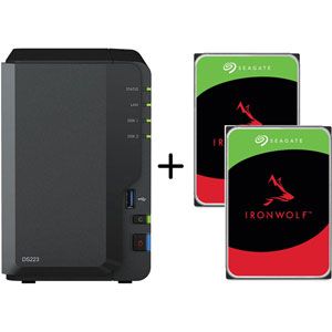 Synology Bundle DS223 / 2x Seagate IronWolf 6To - BUNDS223+ST6000VN