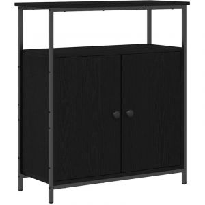 VidaXL Buffet Chêne noir 70 x 30 x 80 cm Bois d'ingénierie