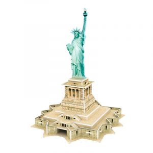 Dam Puzzle 3d en carton de la statue de la liberte situee a new york. 22 pieces.
