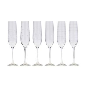 Table passion Coffret de 6 flûtes Graphik 19 cl