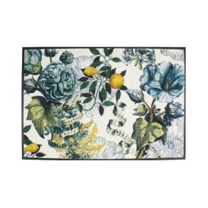 Garnier Thiebaut Tapis decor caoutchouc & nylon Giardino Beige Garnier-thiebaut - Couleur Beige - Taille M