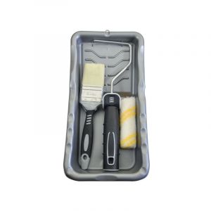 Dofin Bac à peinture + 1 pinceau plat 50mm + 1 rouleau