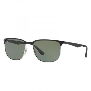 Ray-Ban Ray Ban Rb3569 Homme Sunglasses Verres: Vert Polarisés, Monture: Noir - RB3569 90049A 59-17