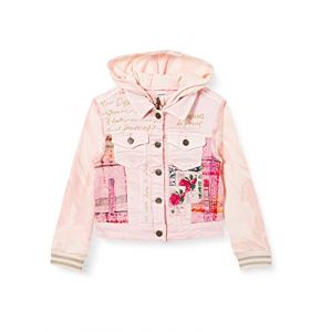 Image de Desigual Veste en jean bimati&egrave;re &agrave; capuche Rose - Taille 4 Ans