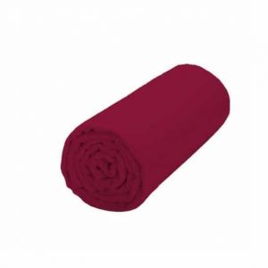 Univers décor Drap housse 57 fils/cm² - Rouge - 160 x 200 cm