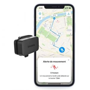 Invoxia Mini Tracker GPS - Traceur GPS &eacute;tanche avec Alertes Antivol en Temps R&eacute;el- Jusqu&rsquo;&agrave; 3 Mois d&rsquo;Autonomie- Abonnement 1 Ans Inclus - Petit et L&eacute;ger- Antivol Cl&eacute; Bateau Mat&eacute;riel Photo