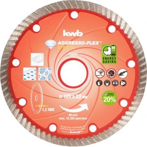 Image de Kwb AGGRESSO-FLEX® Disques à tronçonner fins DIAMANT, ø 125 mm - 724540