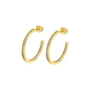 Créoles Lotus Silver Hoops LP1937-4-6 Argent Doré