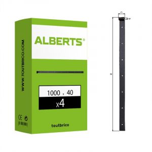 Alberts 306083 Penture | en différents modèles | noire | gond Ø14 mm | 1000 x 40 mm