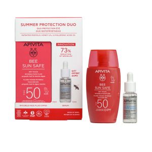 Apivita Bee Sun Safe Fluide Visage &Agrave; Toucher Sec SPF50 (LOT De 2)