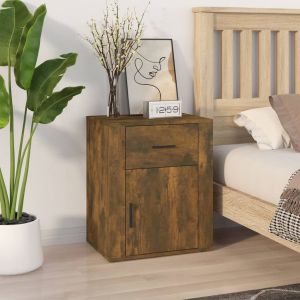 VidaXL Table de chevet Chêne fumé 50x36x60 cm Bois d'ingénierie