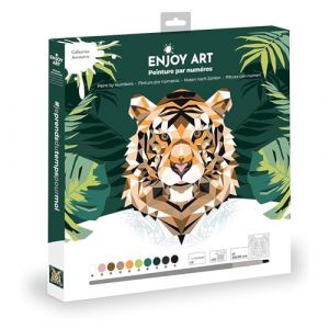 ENJOYART Kit de Peinture par Numéro, Tigre, 30 x 30 cm