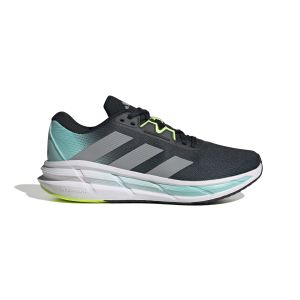 Adidas Questar 3 Running Shoes Chaussures de Course Homme, Core Black Halo Silver Flash Aqua, 44 2/3 EU