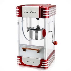 Emerio Machine &agrave; pop-corn - Machine &agrave; pop-corn - 50g - Syst&egrave;me de brassage - Anti-adh&eacute;sif - Anti-d&eacute;rapant - 360W - Gobelet de mesure - POM-120650 Rouge/Blanc