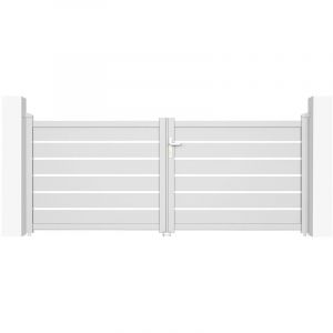 Casanoov - Portail aluminium battant vogel 300x120cm blanc