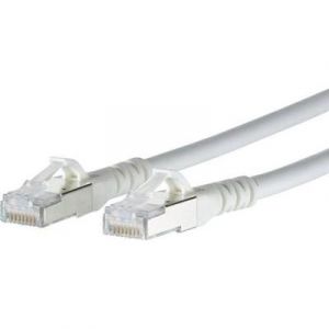 Metz connect Câble de raccordement réseau RJ45 CAT 6A S/FTP 0.5m blanc