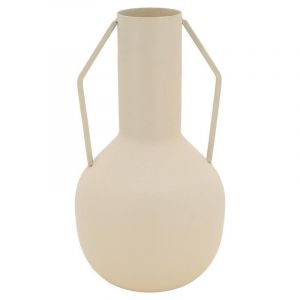Aubry Gaspard Vase en m&eacute;tal meltik Beige