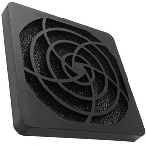 Image de Aerzetix 2x Grille noire de protection C15118 92x92mm ventilation avec filtre 30ppi poussi&egrave;re pour ventilateur bo&icirc;tier