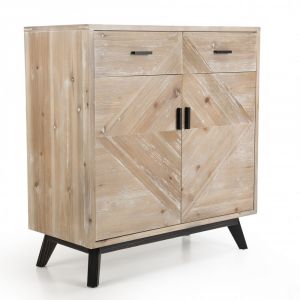 Image de Inside75 Buffet scandinave MANDY 2 portes 2 tiroirs. - marron