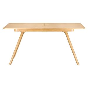 Zago Table rectangulaire extensible 160(+50) x 90 cm en ch&ecirc;ne plaqu&eacute;