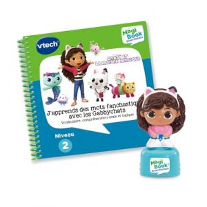 Vtech MagiBook Story'Friends J’apprends des Mots Fanchastiques avec Les Gabbychats - Livre Jeu Éducatif avec Figurine Gabby - Niveau Primaire - Cadeau Enfant de 4 Ans à 8 Ans - Contenu en Français