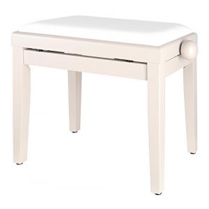 Image de Classic Cantabile Banquette de piano frêne blanc mat