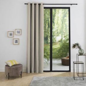 Univers décor Rideau occultant phonique et thermique doublé polaire 'Arctique' Sable