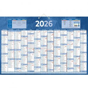 CALENDRIER 228 BLEU 43 x 65 cm BOUCHUT