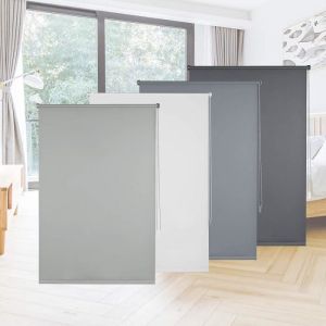 EUGAD Store Enrouleur occultant sans perçage,Store Isolation Thermique avec revêtement,50x160cm,Gris