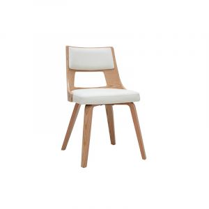 Miliboo Chaise blanc et bois clair garbo